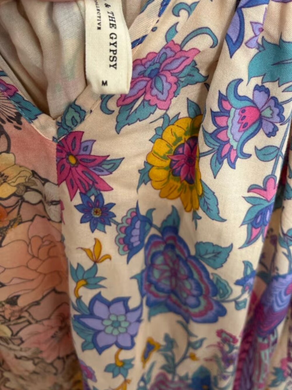 Spell & The Gypsy Renew Patchwork Strappy Maxi Dress | Medium | NWOT | Rare - Picture 12 of 12